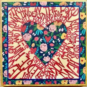 One of a kind handmade scripture art
